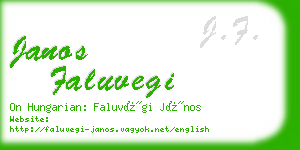 janos faluvegi business card